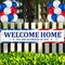 36 Pieces Welcome Home Banner Decoration Set, Large Fabric We Are So Proud of You Banner with 35 Pieces Latex Balloons for Deployment Returning Party Supplies Military Army Homecoming (Star Style)